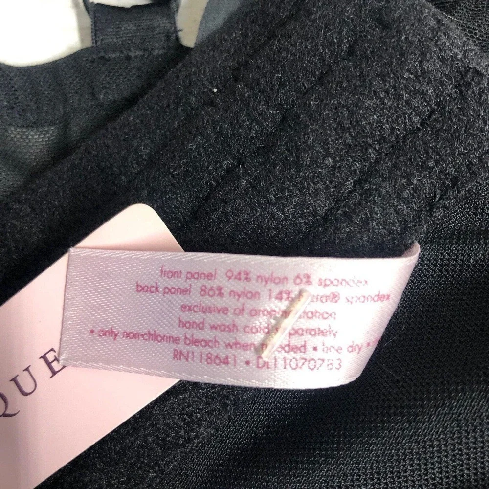 Cacique Womens Plus Size 22/24 Black Coquette Whimsigoth Shapewear Intimates New